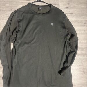 G-Star RAW‎ Long Sleeve T-Shirt Men's L Black Logo Tee Premium Casual